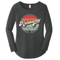 Retro Kentucky Home State KY Cool 70s Style Sunset Women's Perfect Tri Tunic Long Sleeve Shirt