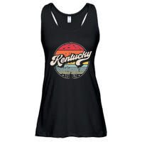 Retro Kentucky Home State KY Cool 70s Style Sunset Ladies Essential Flowy Tank