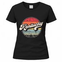 Retro Kentucky Home State KY Cool 70s Style Sunset Women's T-Shirt