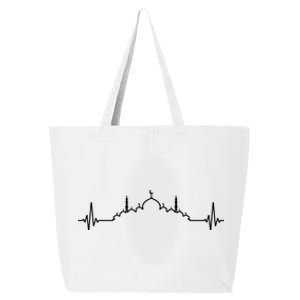 Ramadan Kareem Heartbeats Happy Ramadan Islamic Muslim Eid Funny Gift 25L Jumbo Tote