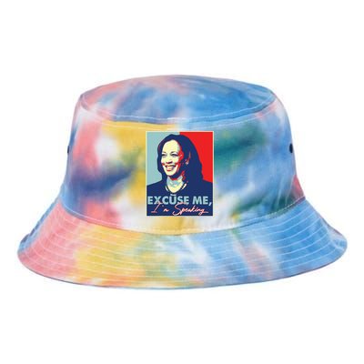 Retro Kamala Harris 2024 Excuse Me Im Speaking Harris 47 Tie Dye Newport Bucket Hat