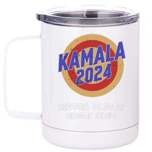 Retro Kamala Harris 2024 Vote Removes Stubborn Orange Stains 12 oz Stainless Steel Tumbler Cup