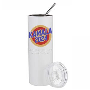 Retro Kamala Harris 2024 Vote Removes Stubborn Orange Stains Stainless Steel Tumbler