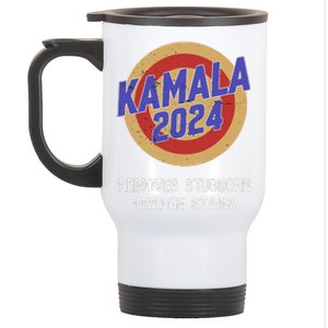 Retro Kamala Harris 2024 Vote Removes Stubborn Orange Stains Stainless Steel Travel Mug