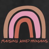 Raising Kind Humans Rainbow 7 Panel Mesh Trucker Snapback Hat