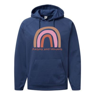 Raising Kind Humans Rainbow Performance Fleece Hoodie