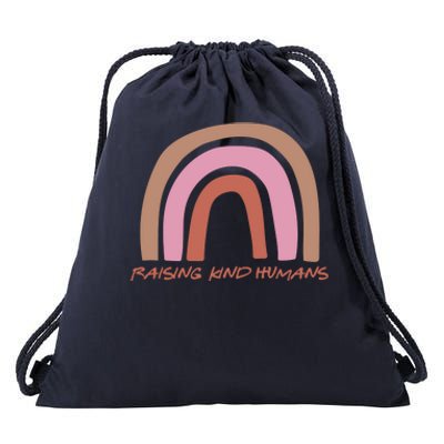 Raising Kind Humans Rainbow Drawstring Bag