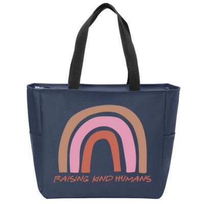 Raising Kind Humans Rainbow Zip Tote Bag