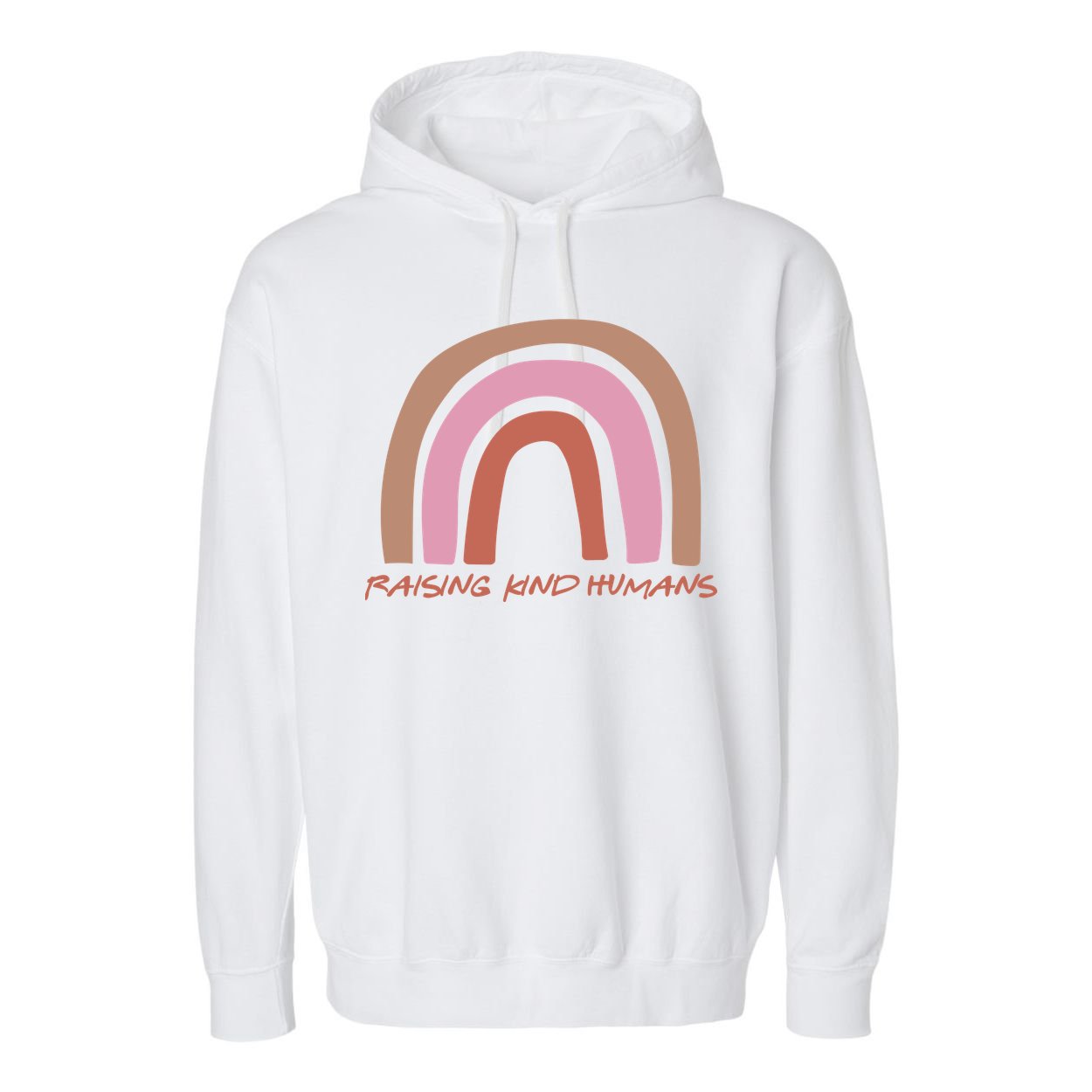 Raising Kind Humans Rainbow Garment-Dyed Fleece Hoodie