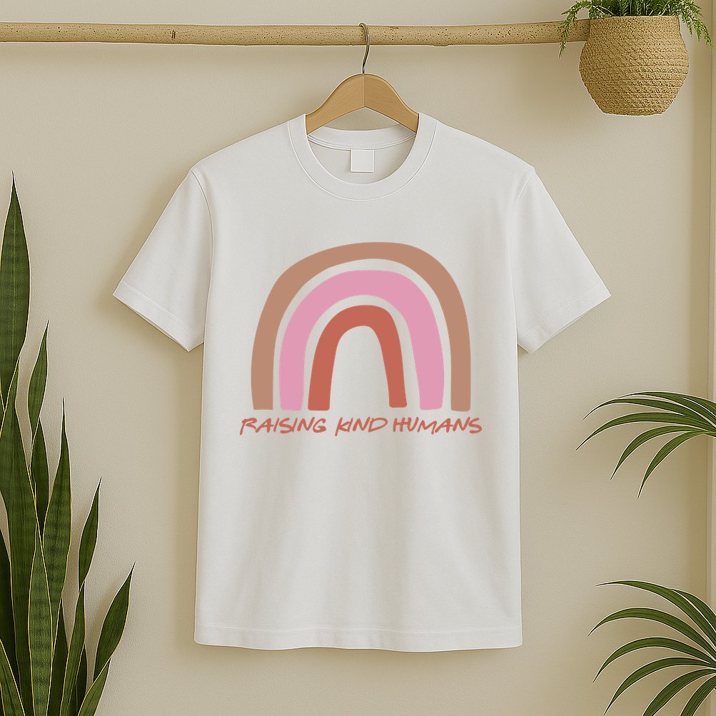 Raising Kind Humans Rainbow T-Shirt