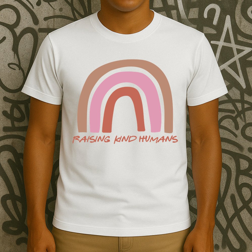 Raising Kind Humans Rainbow T-Shirt