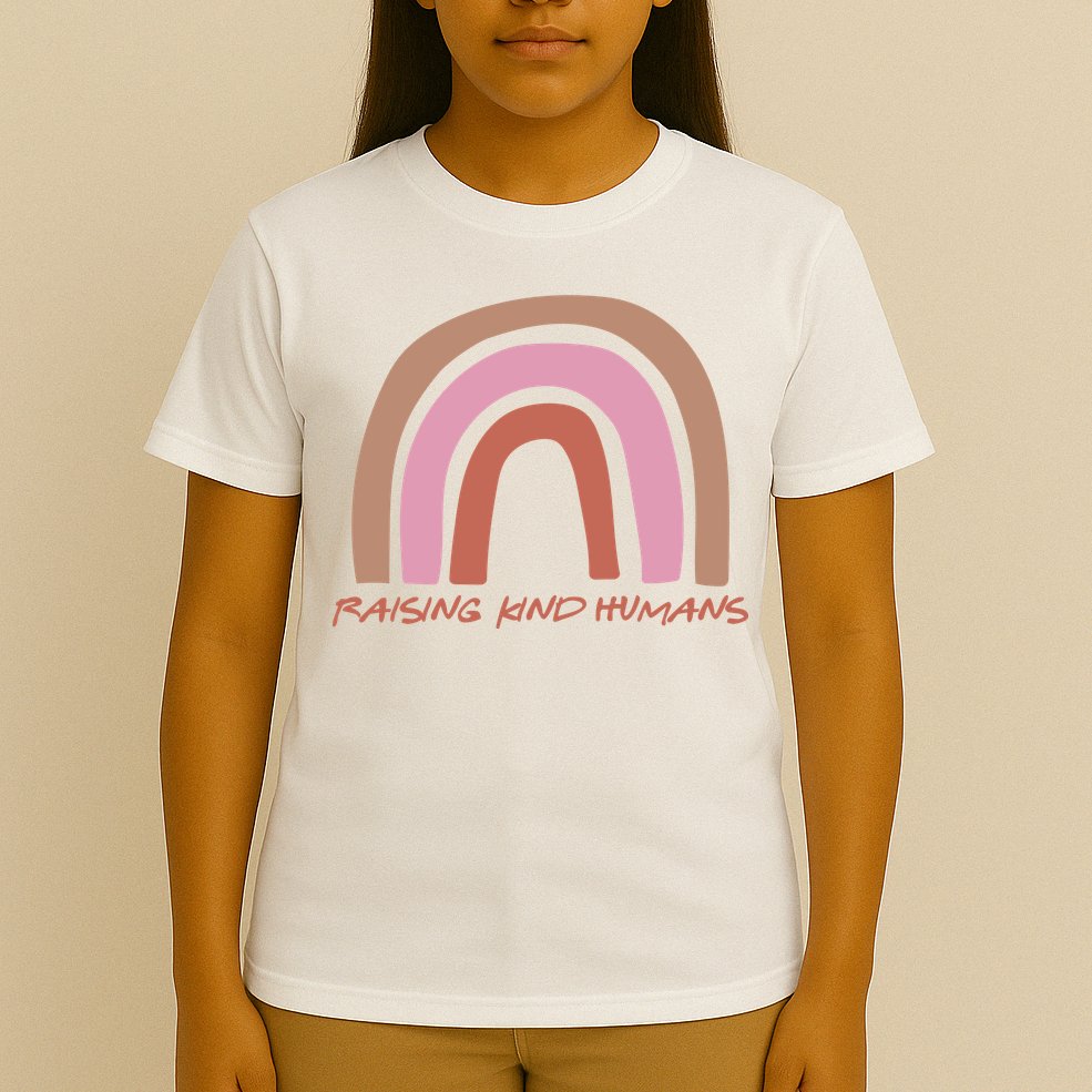 Raising Kind Humans Rainbow T-Shirt