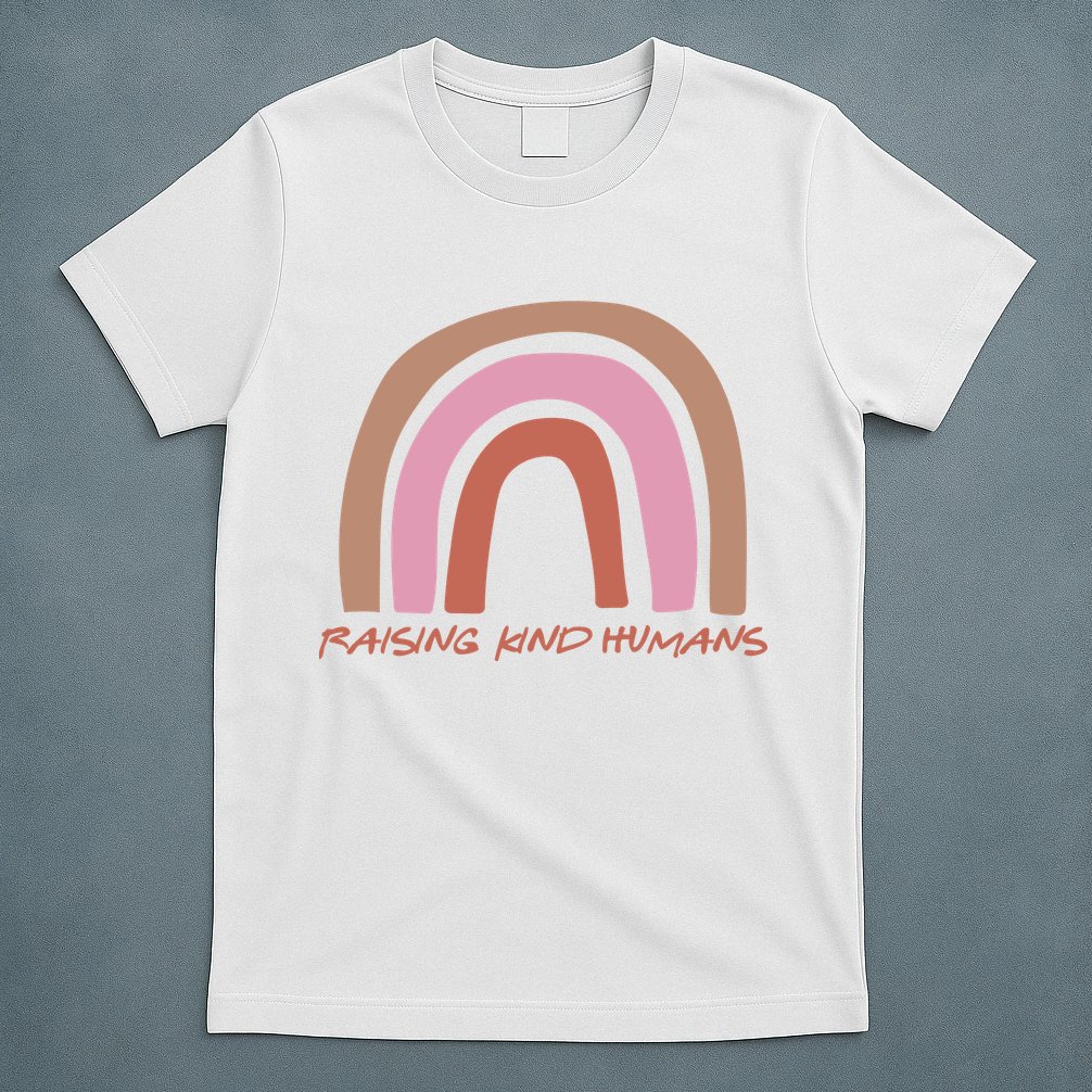 Raising Kind Humans Rainbow T-Shirt