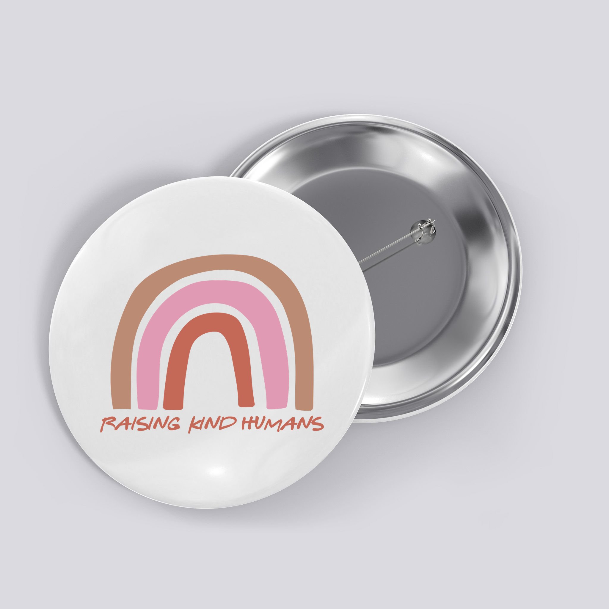 Raising Kind Humans Rainbow Button