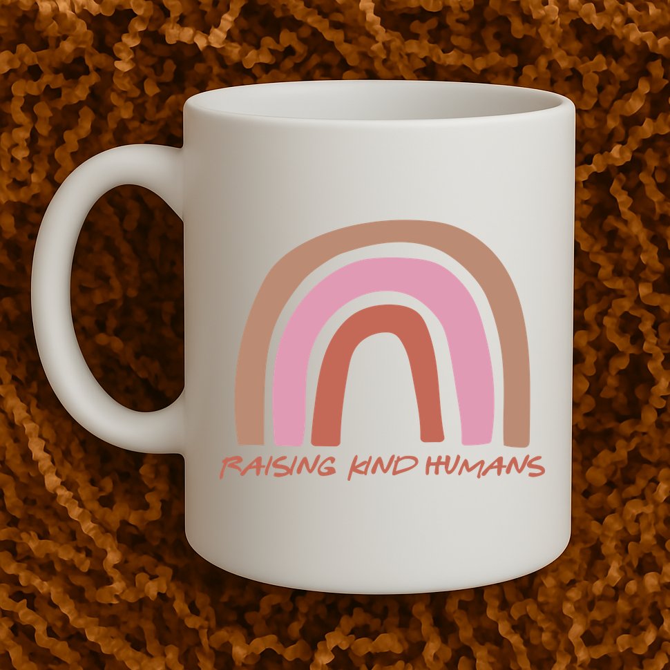 Raising Kind Humans Rainbow Mug