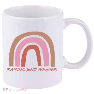 Raising Kind Humans Rainbow 11oz C Handle Ceramic Mug
