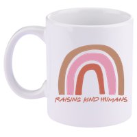 Raising Kind Humans Rainbow 11oz C Handle Ceramic Mug