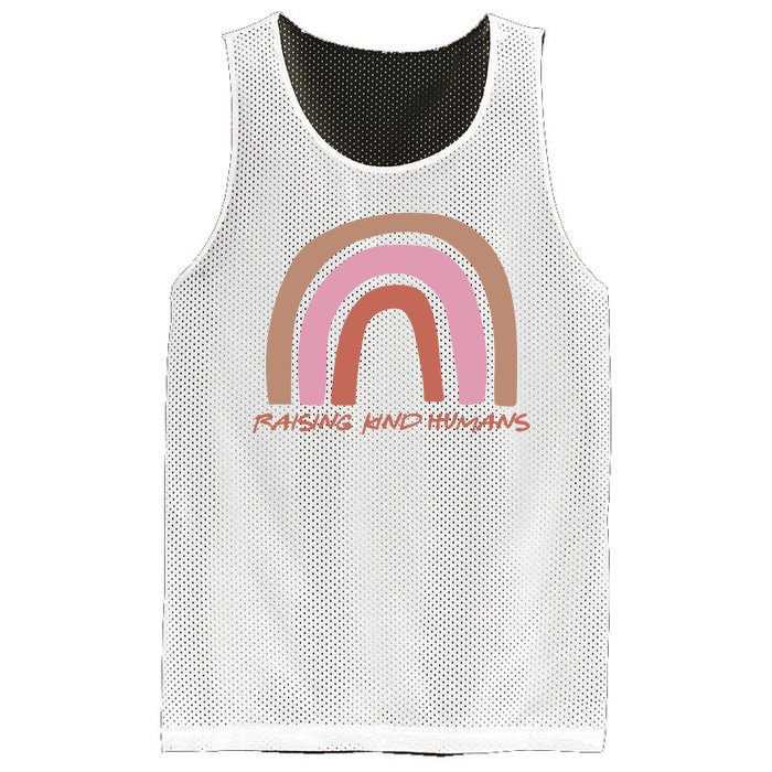 Raising Kind Humans Rainbow Mesh Reversible Basketball Jersey Tank