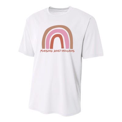 Raising Kind Humans Rainbow Youth Performance Sprint T-Shirt