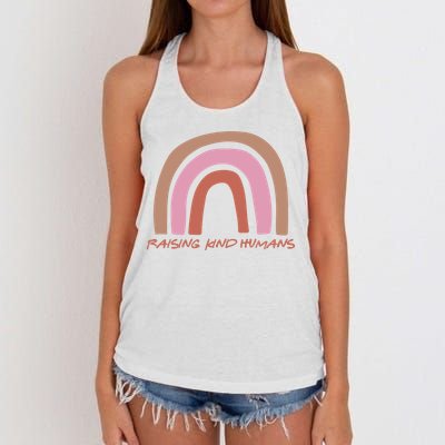Raising Kind Humans Rainbow Women's Knotted Racerback Tank