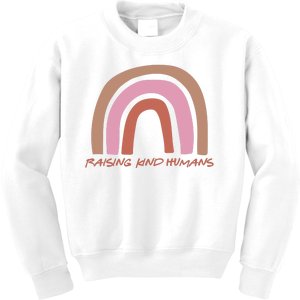 Raising Kind Humans Rainbow Kids Sweatshirt