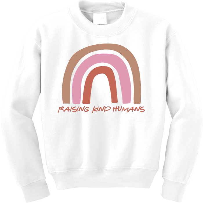 Raising Kind Humans Rainbow Kids Sweatshirt