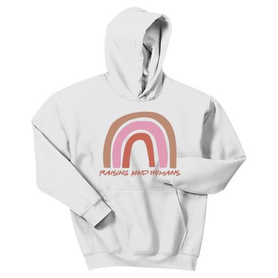 Raising Kind Humans Rainbow Kids Hoodie