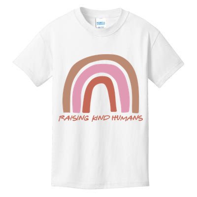 Raising Kind Humans Rainbow Kids T-Shirt