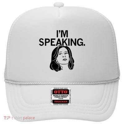 Raygunsite Kamala Harris IM Speaking Graphic High Crown Mesh Back Trucker Hat