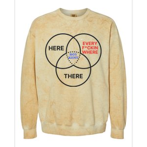 Roy Kent He Here He There He Is Every F*Ckin Where Colorblast Crewneck Sweatshirt