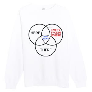 Roy Kent He Here He There He Is Every F*Ckin Where Premium Crewneck Sweatshirt