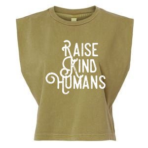 Raise Kind Hu Kindness Love Gratitude Parents Gift Cute Gift Garment-Dyed Women's Muscle Tee