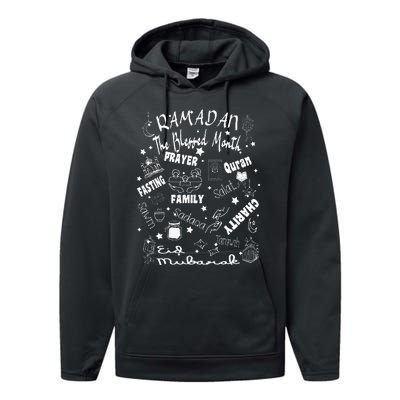 Ramadan Kareem Happy Ramadan Muslims Holy Month Fasting Performance Fleece Hoodie