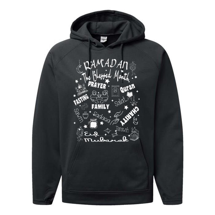 Ramadan Kareem Happy Ramadan Muslims Holy Month Fasting Performance Fleece Hoodie