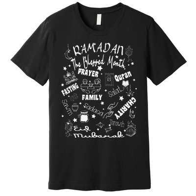 Ramadan Kareem Happy Ramadan Muslims Holy Month Fasting Premium T-Shirt