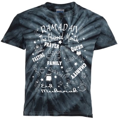 Ramadan Kareem Happy Ramadan Muslims Holy Month Fasting Kids Tie-Dye T-Shirt