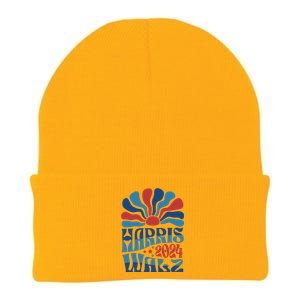 Retro Kamala Harris Walz 2024 Knit Cap Winter Beanie