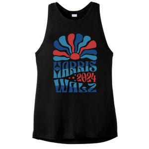 Retro Kamala Harris Walz 2024 Ladies PosiCharge Tri-Blend Wicking Tank