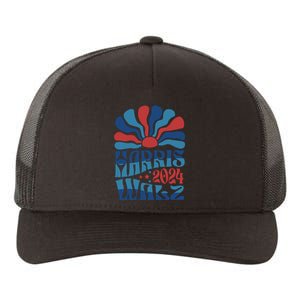 Retro Kamala Harris Walz 2024 Yupoong Adult 5-Panel Trucker Hat