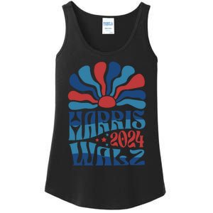 Retro Kamala Harris Walz 2024 Ladies Essential Tank