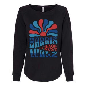 Retro Kamala Harris Walz 2024 Womens California Wash Sweatshirt