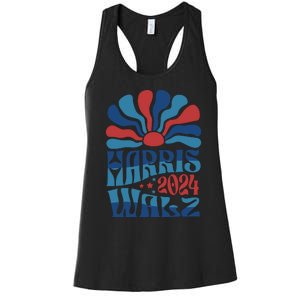 Retro Kamala Harris Walz 2024 Women's Racerback Tank