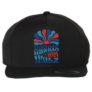 Retro Kamala Harris Walz 2024 Wool Snapback Cap