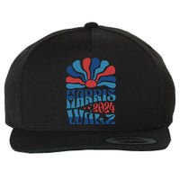 Retro Kamala Harris Walz 2024 Wool Snapback Cap