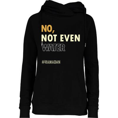 Ramadan Kareem Islamic Fasting Outfit Womens Funnel Neck Pullover Hood