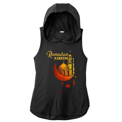 Ramadan Kareem Islamic Holiday Mosque Ramadan Great Gift Ladies PosiCharge Tri-Blend Wicking Draft Hoodie Tank