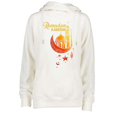 Ramadan Kareem Islamic Holiday Mosque Ramadan Great Gift Womens Funnel Neck Pullover Hood