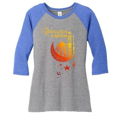 Ramadan Kareem Islamic Holiday Mosque Ramadan Great Gift Women's Tri-Blend 3/4-Sleeve Raglan Shirt