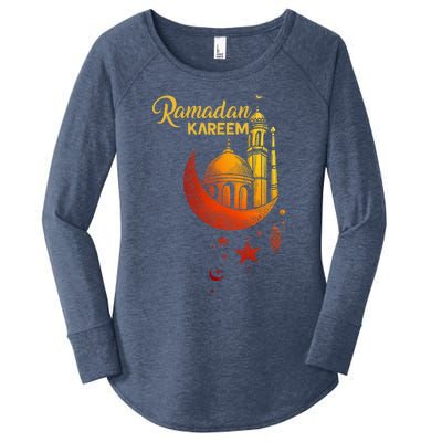 Ramadan Kareem Islamic Holiday Mosque Ramadan Great Gift Women's Perfect Tri Tunic Long Sleeve Shirt