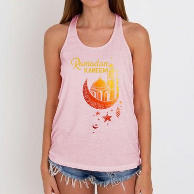 Ramadan Kareem Islamic Holiday Mosque Ramadan Great Gift Women's Knotted Racerback Tank